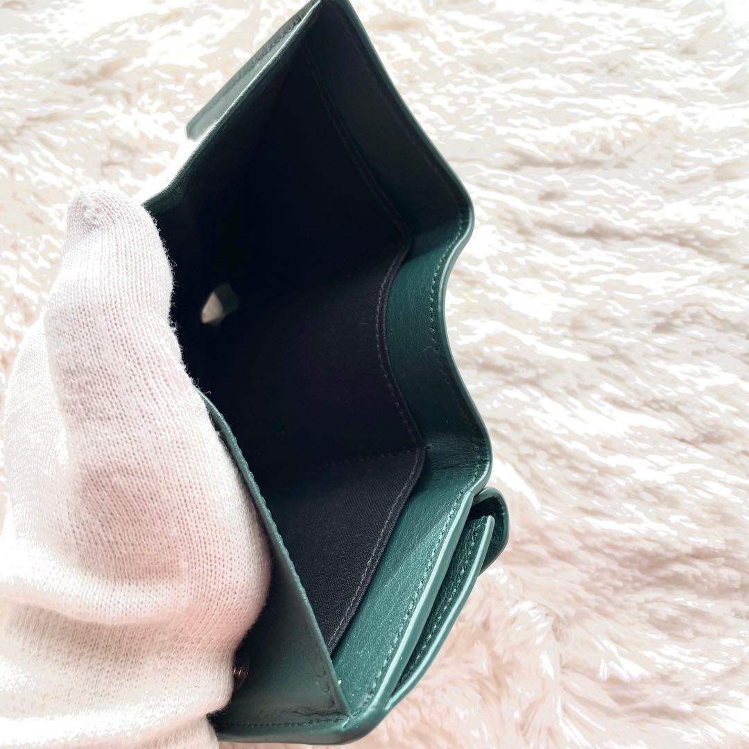 BALENCIAGA 三つ折り財布 ダークグリーン