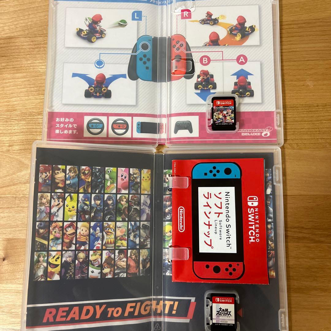 美品スイッチソフト　スマブラ　マリオカート