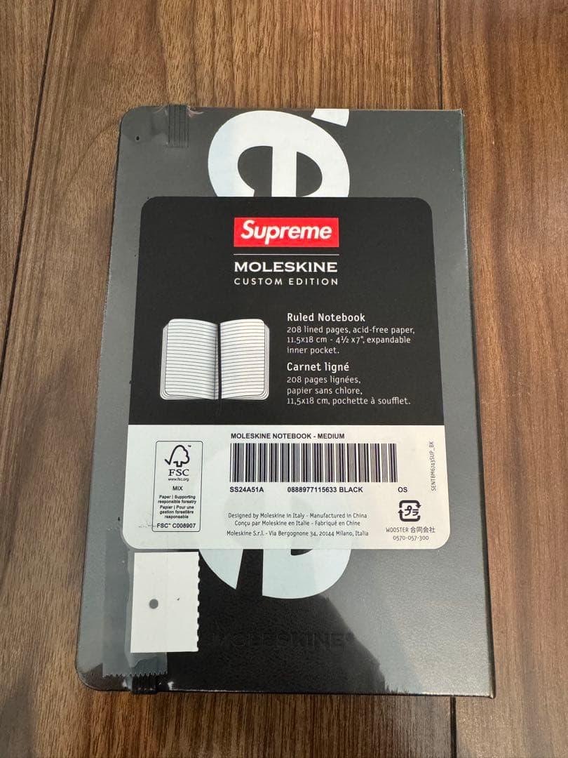 g*z様 ●新品未使用　未開封Supreme Moleskine Noteboo
