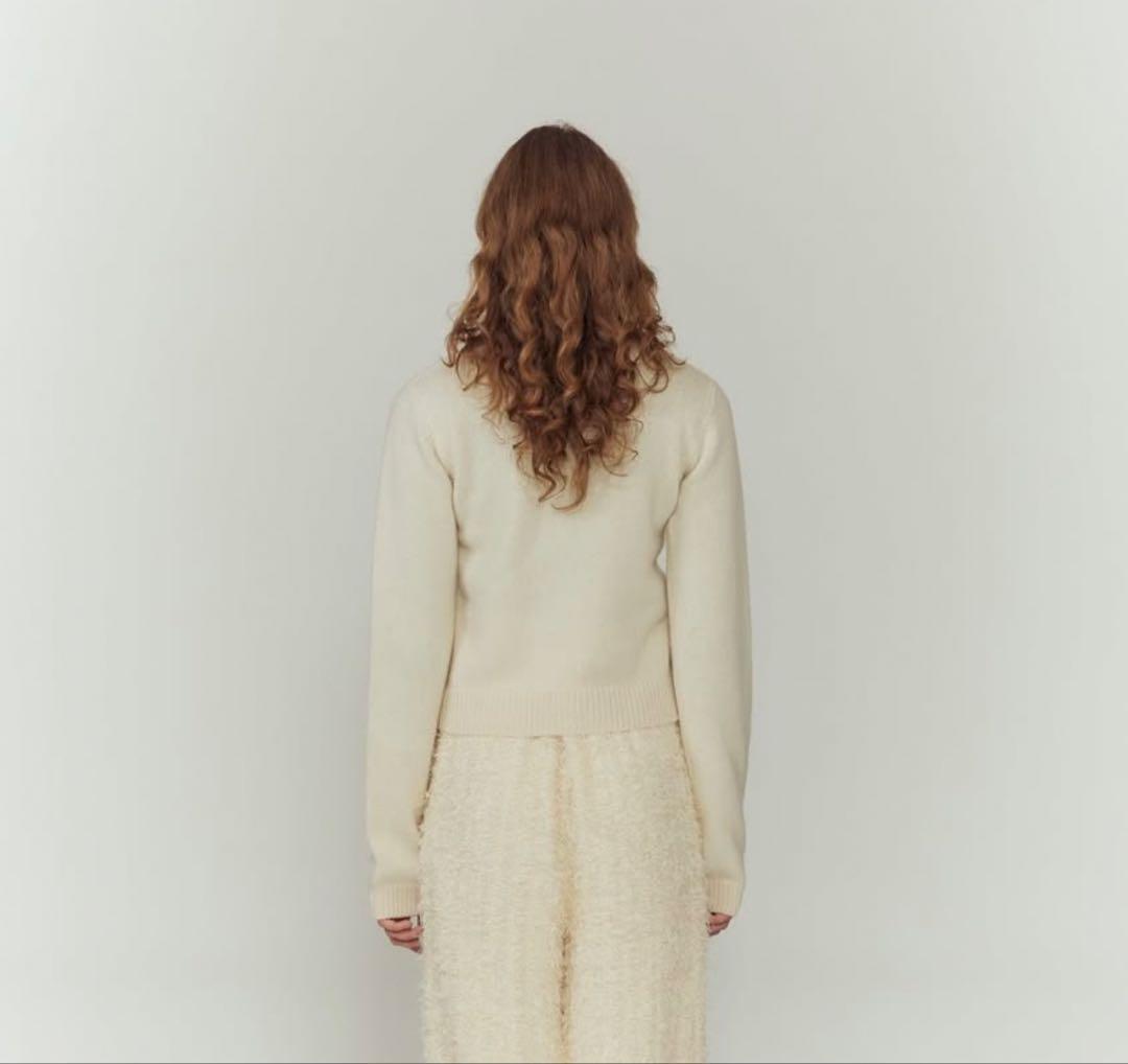 トップス eaphi WOOL KNIT LOGO CARDIGAN