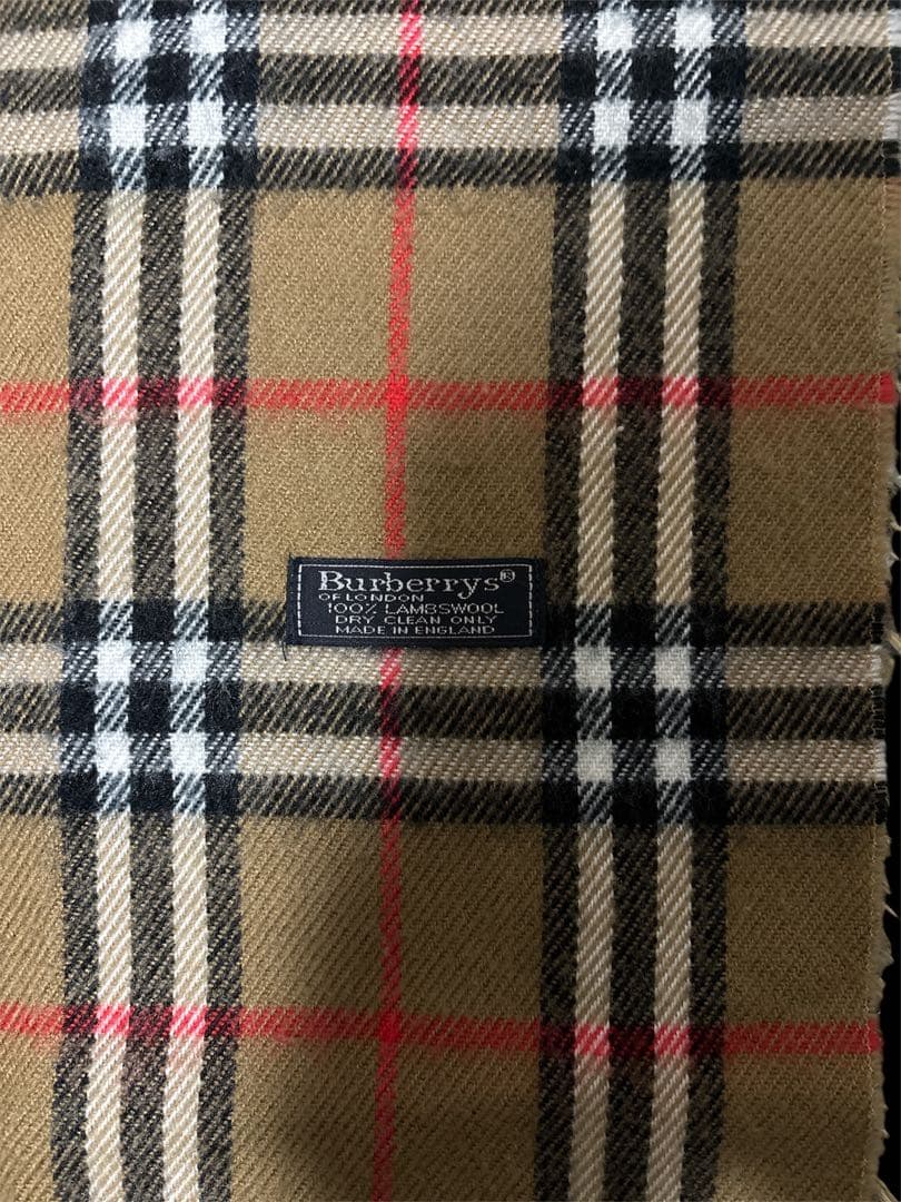 Burberrys マフラー ノバチェック 英国製 ラムウール100%
