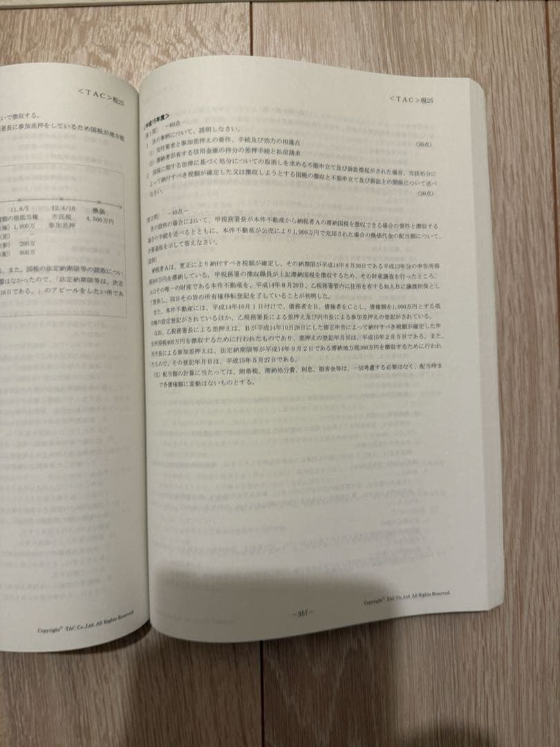 【20年分過去問付】TAC 国税徴収法　2025年度直前テキスト