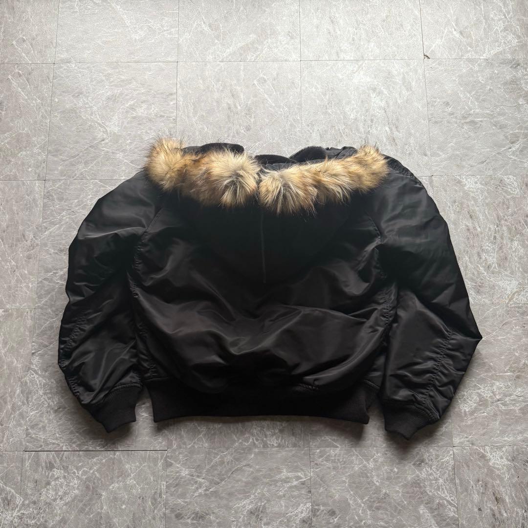 ALPHA INDUSTRIES N2B フライトジャケット　ファー　短丈　黒