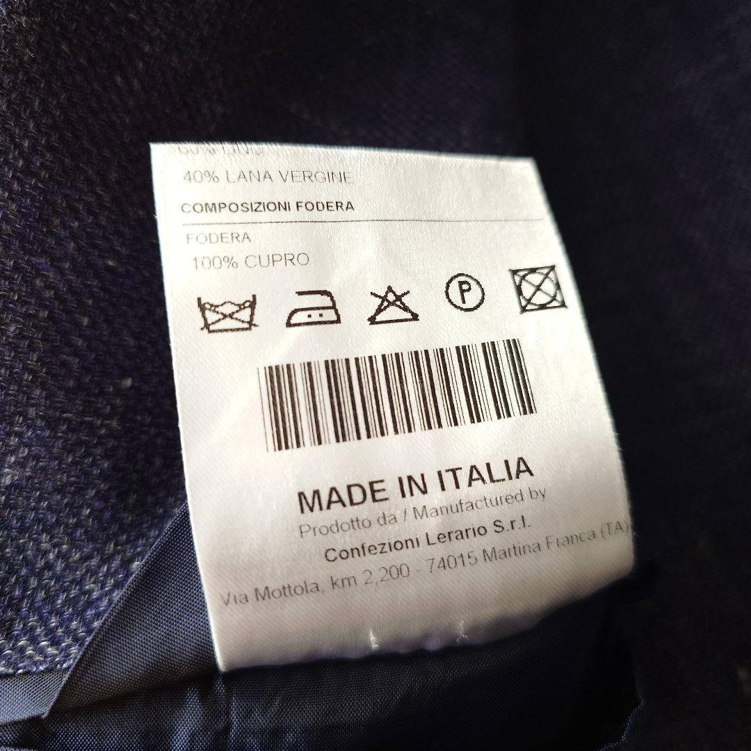 TAGLIATORE リネン テーラードジャケット48 イタリア製 ネイビー
