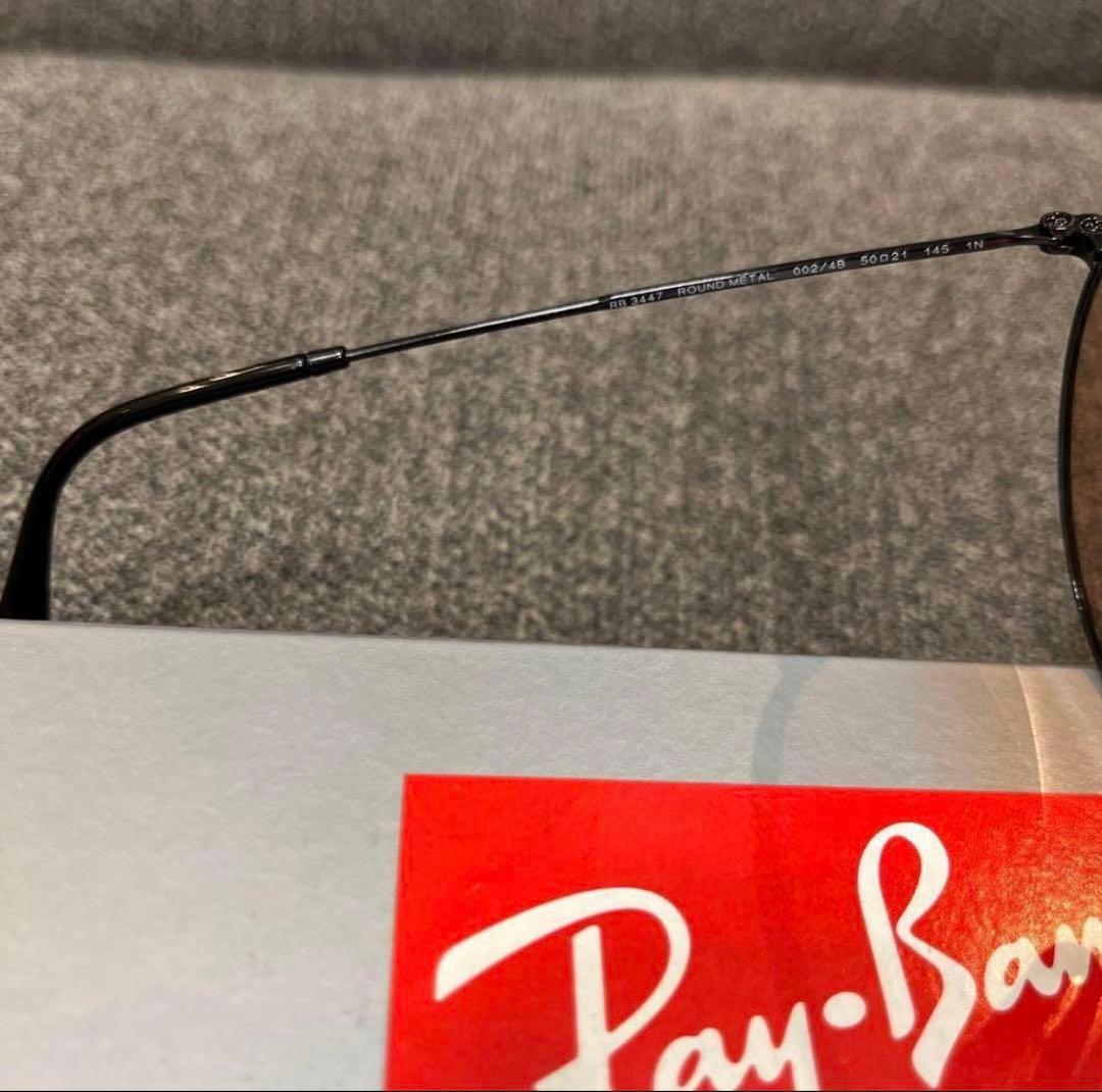 日本正規！新品RayBan木村拓哉さんラウンドメタル RB3447 002/4B