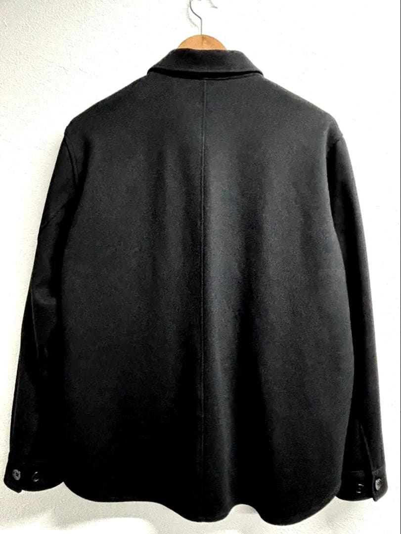 【極美品】PLST プレシャスニットメルトン シャツブルゾン M 黒