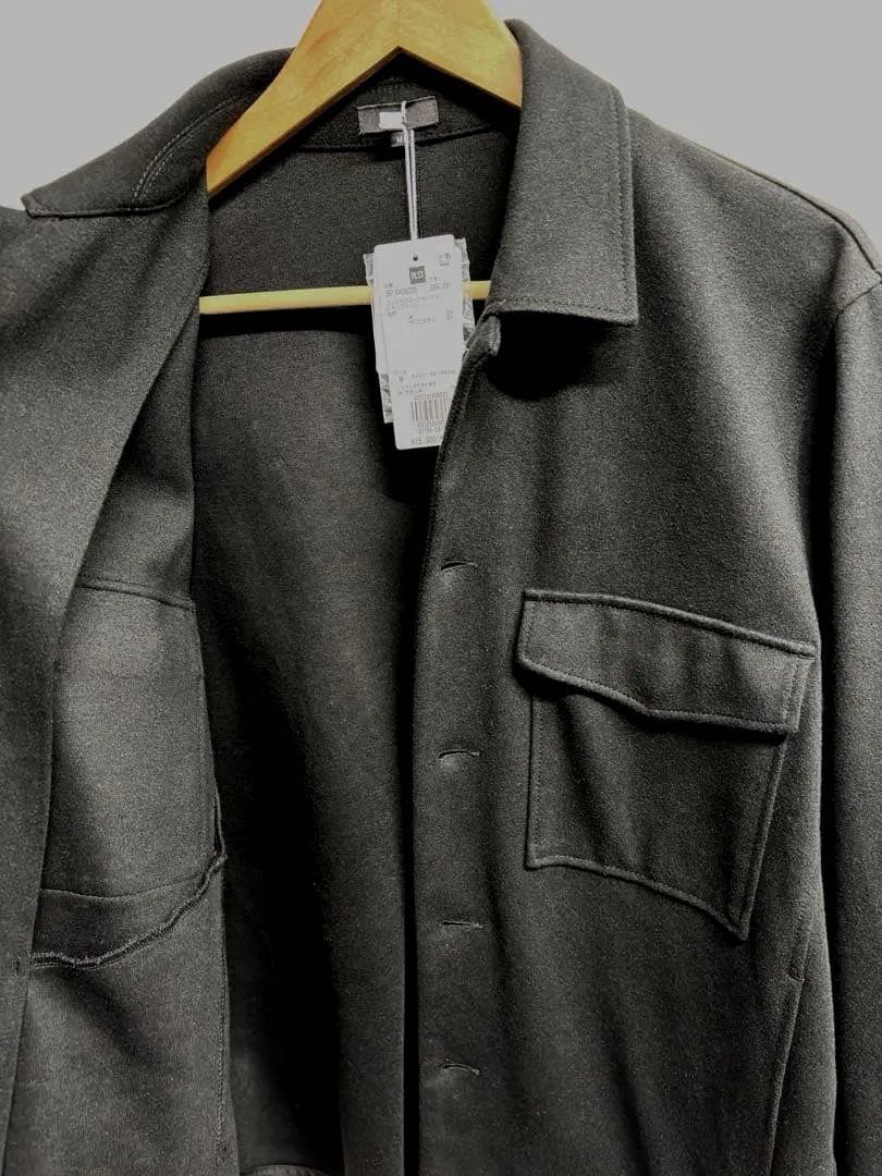 【極美品】PLST プレシャスニットメルトン シャツブルゾン M 黒