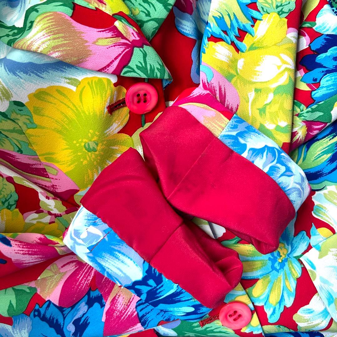 希少 エルカ期 KENZO ケンゾー 花柄 総柄 テーラードジャケット M
