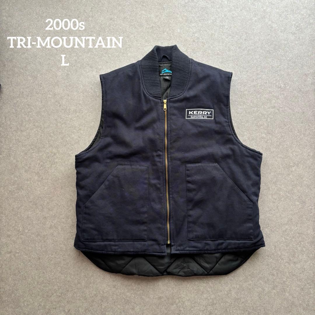 トライマウンテン ダックベスト 企業刺繍 L 黒 Tri-Mountain