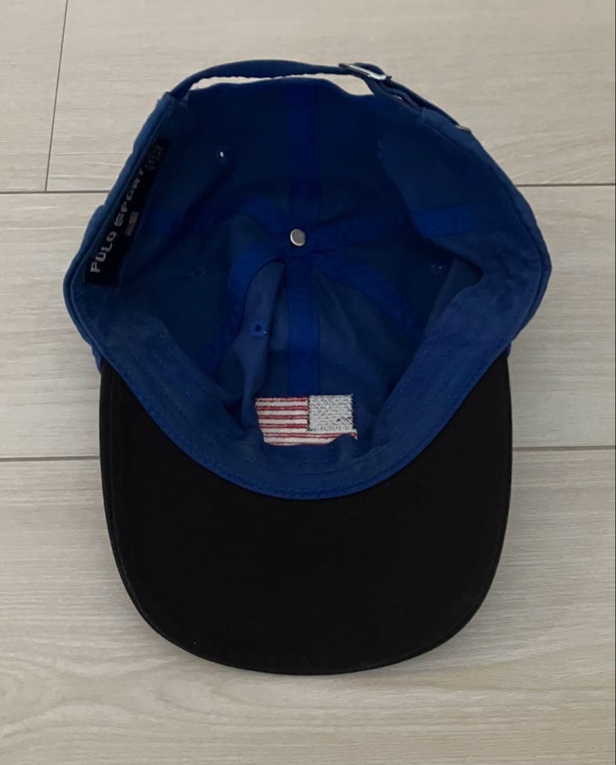 90s POLO SPORT ポロスポーツ キャップ cap ツートン 星条旗