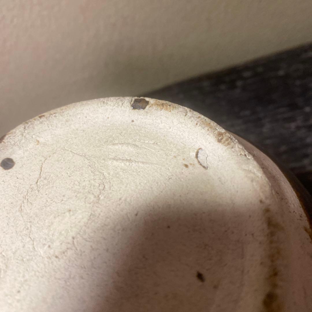 中国古玩　天目釉小壺　11cm9cm【桐箱付】