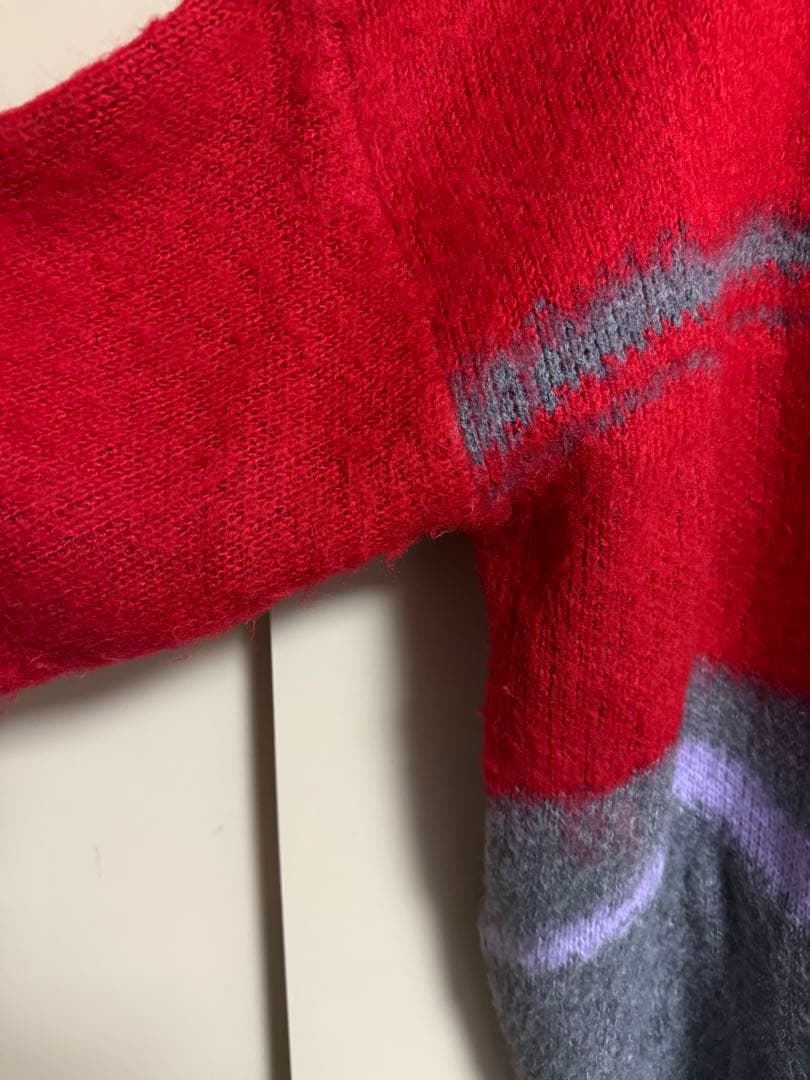 PAMM 気狂いのニットカーディガン red