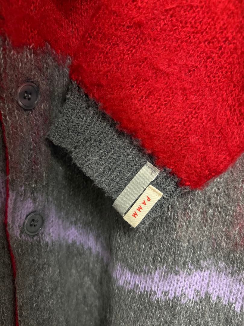 PAMM 気狂いのニットカーディガン red