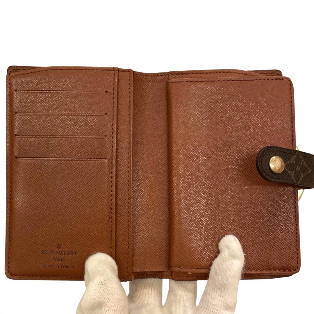 【美品】ルイヴィトン モノグラム ポルトモネ ヴィエノワ がま口 二つ折り 財布