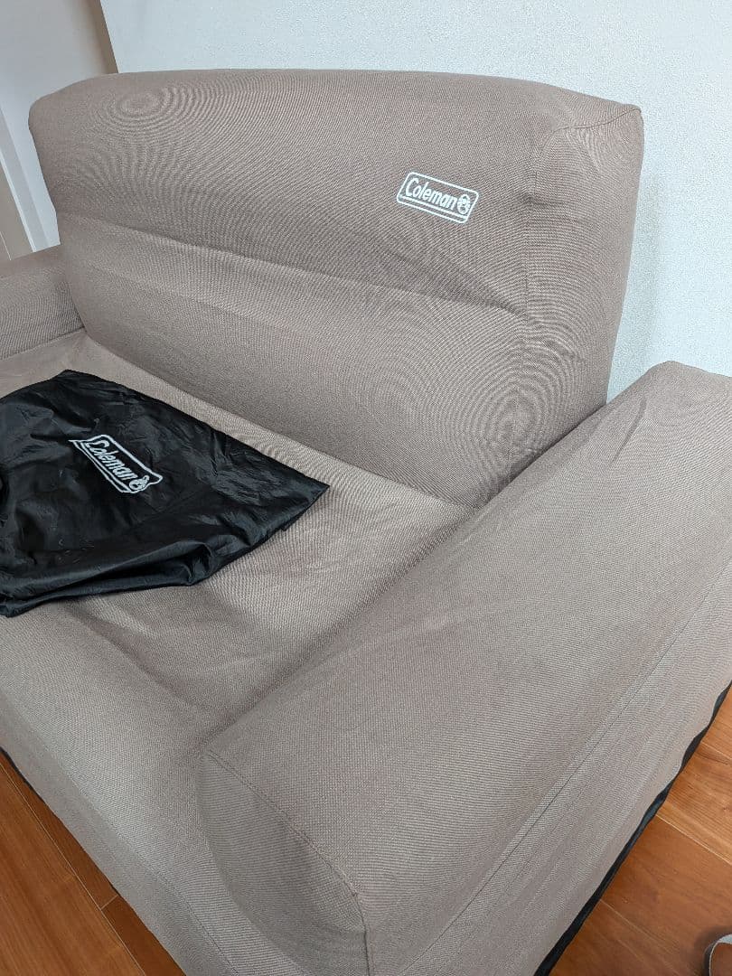 Coleman エアカウチ ダブル グレージュ　エアソファ 収納バッグ付き