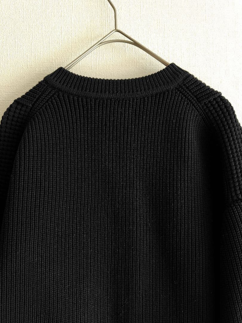 アダムエロペ　ペプラムコンビニットカーディガン　ブラック