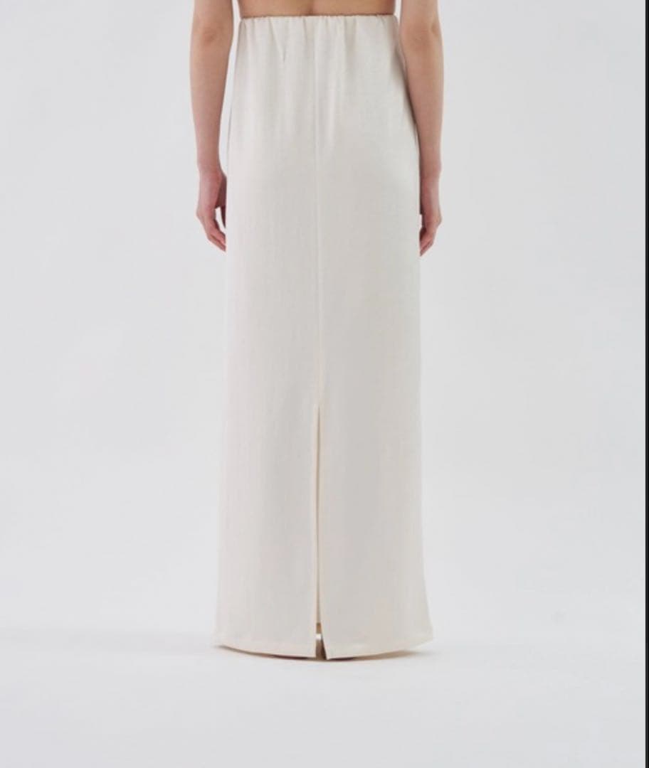 L 完売品 ENOF ace long straight skirt ホワイト