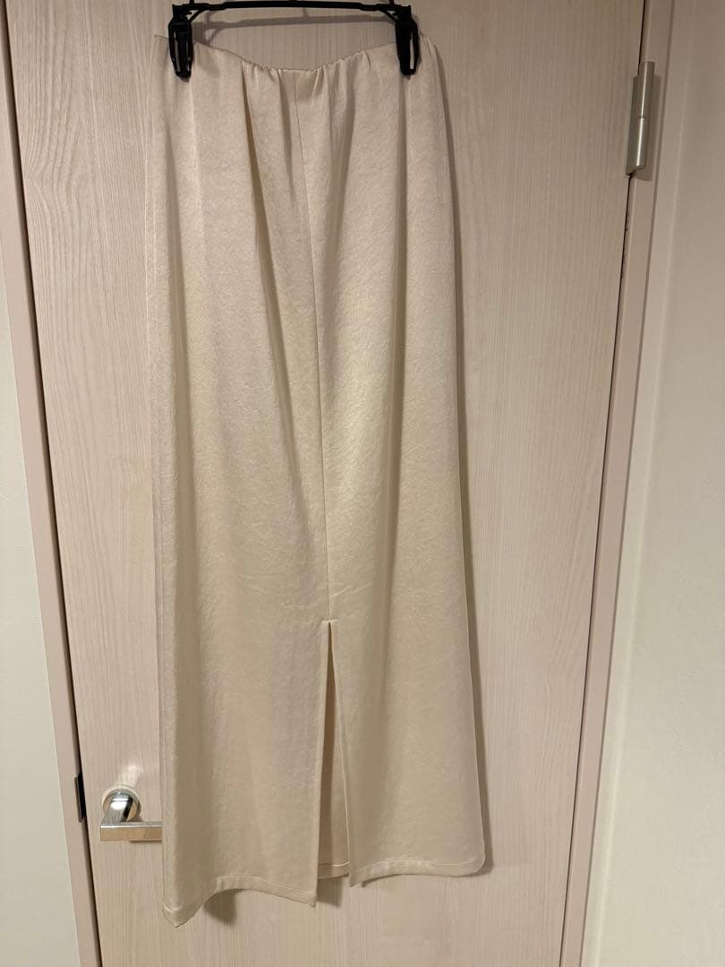 L 完売品 ENOF ace long straight skirt ホワイト