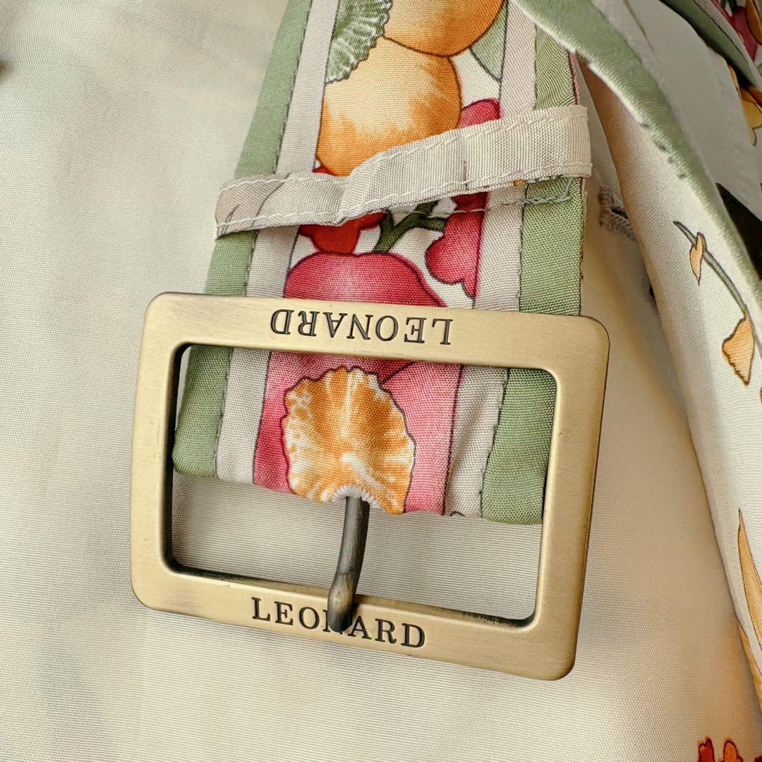 【極美品】LEONARD レオナール シルク100スプリングコート 花柄　L