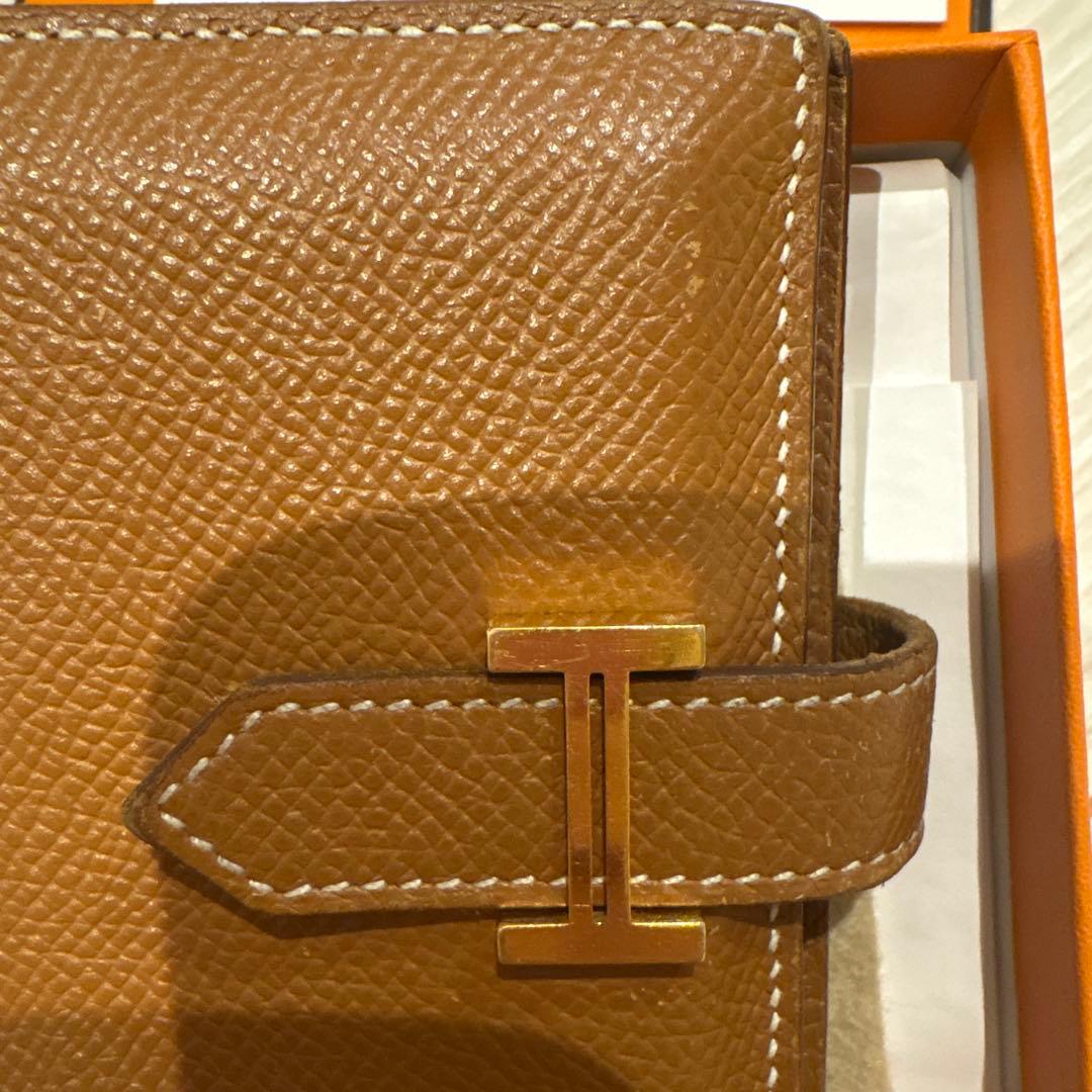 エルメス HERMES ベアンミニ ゴールド 財布 ウォレット