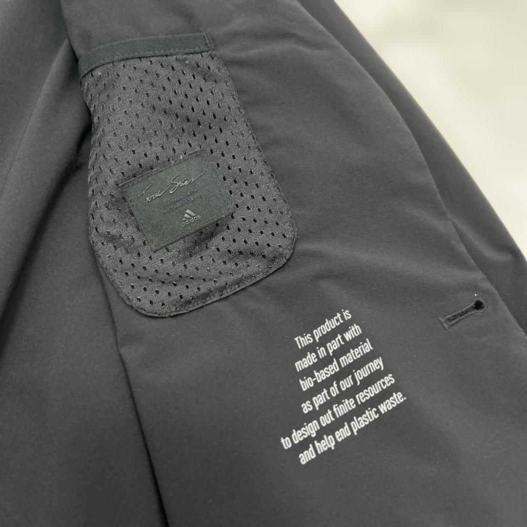希少 2XL adidas ストレッチ テーラードジャケット 洗える ブラック