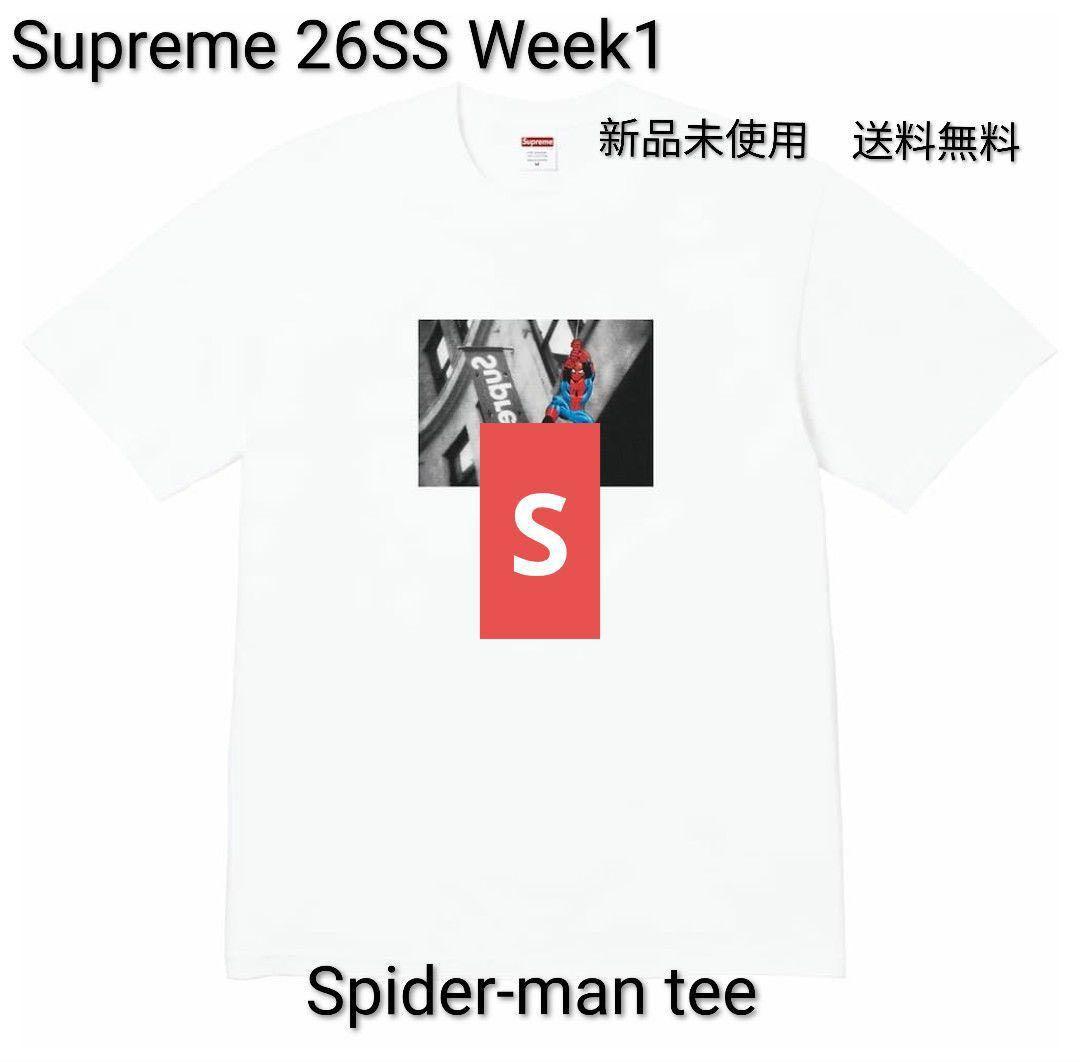 Supreme シュプリーム 白 Sサイズ Spider-man tee
