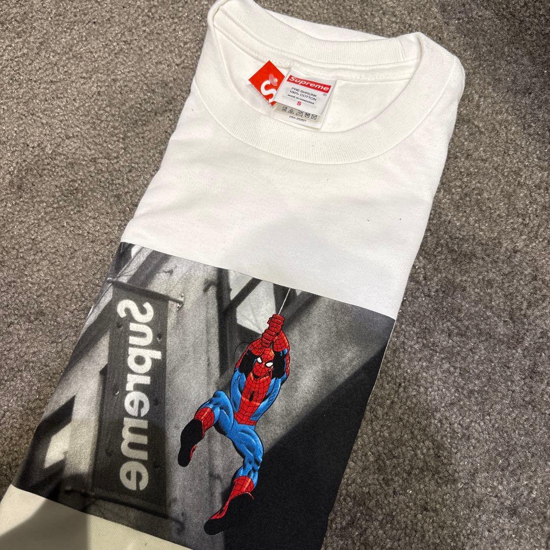 Supreme シュプリーム 白 Sサイズ Spider-man tee