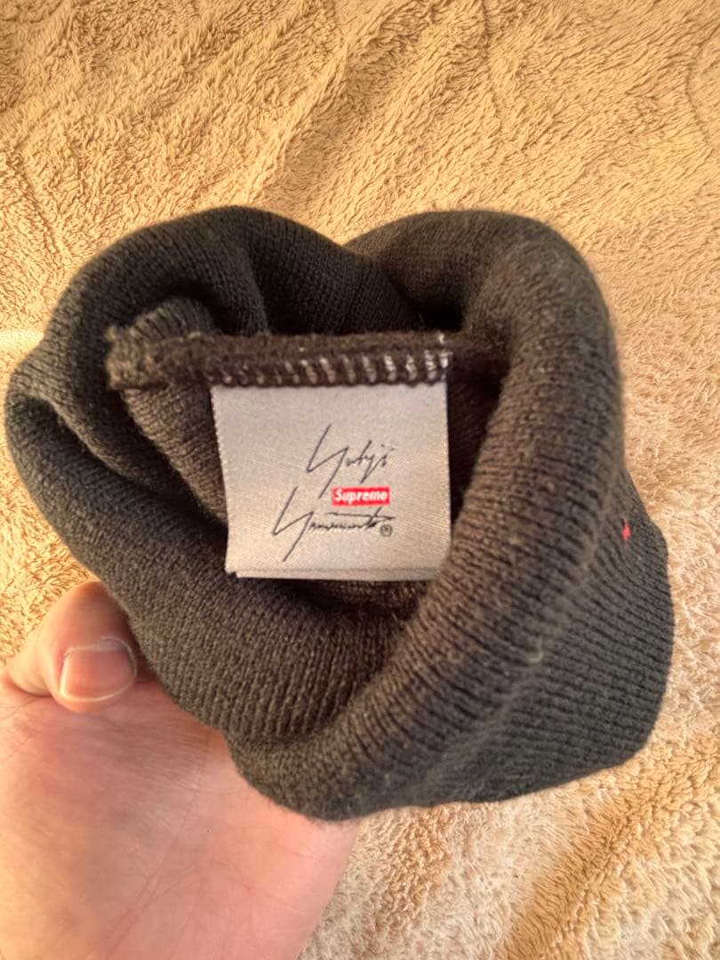Supreme サイン入り ニット帽 黒