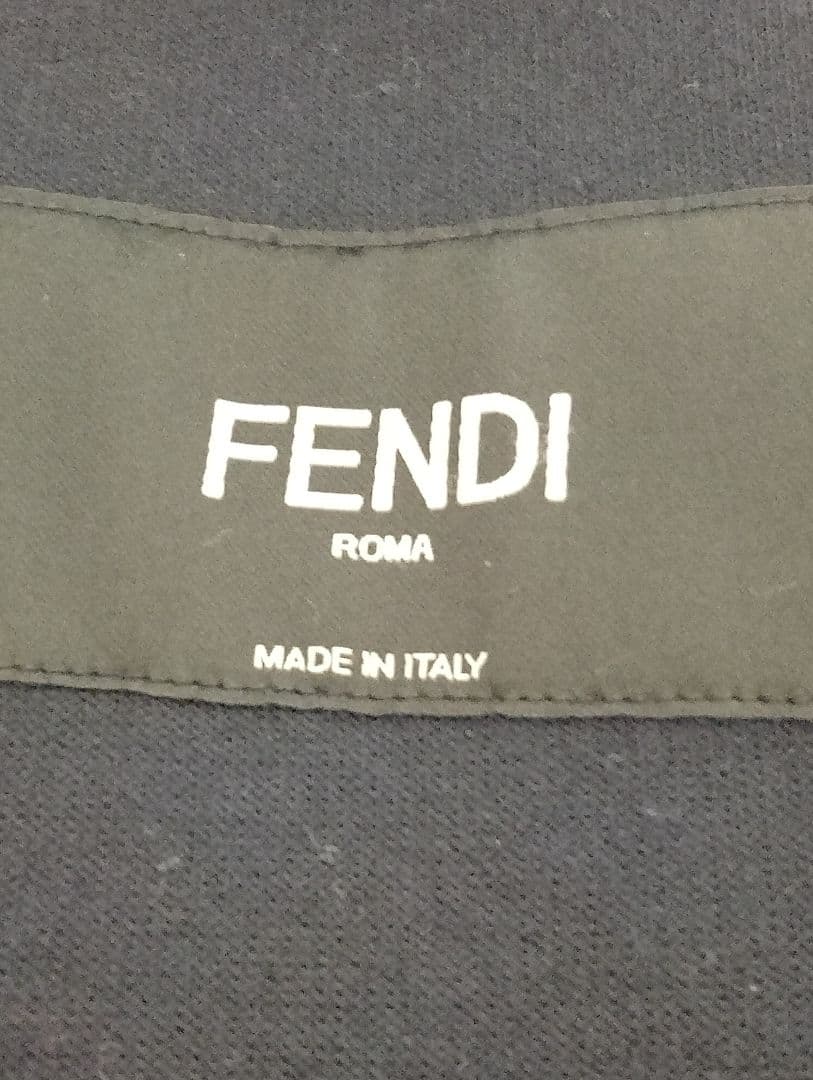 FENDIネイビー テーラードジャケット ストライプ