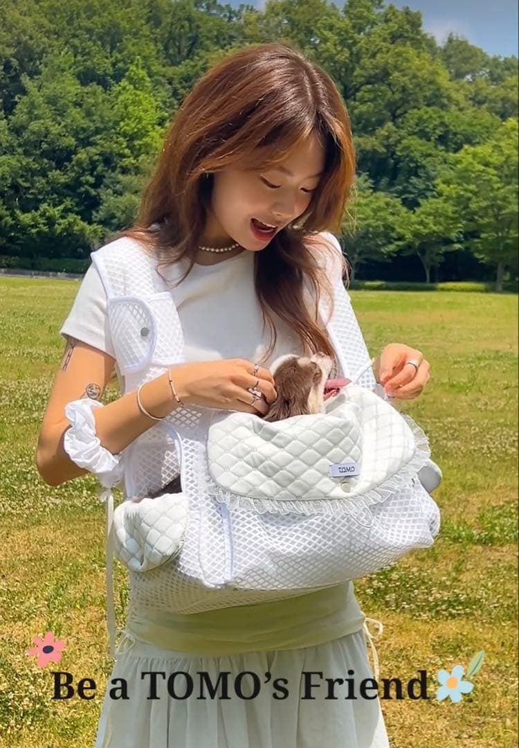 新品　TOMO クールユニバッグ　メッシュ unibag ホワイト　白　トモ　犬