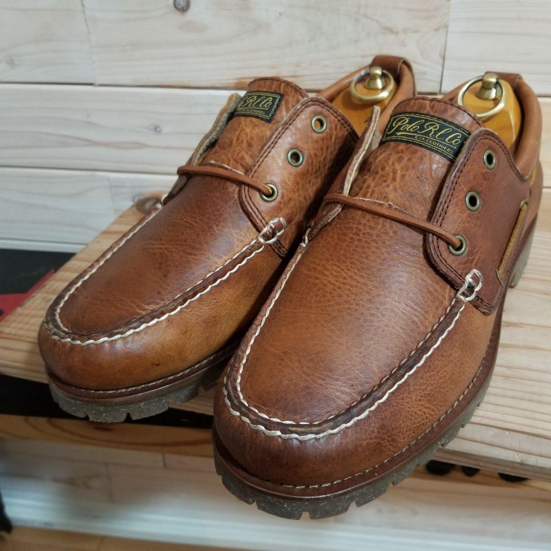 極美品　POLO RALPH LAUREN レザーデッキシューズ モカシン 28
