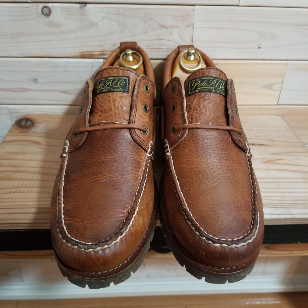極美品　POLO RALPH LAUREN レザーデッキシューズ モカシン 28