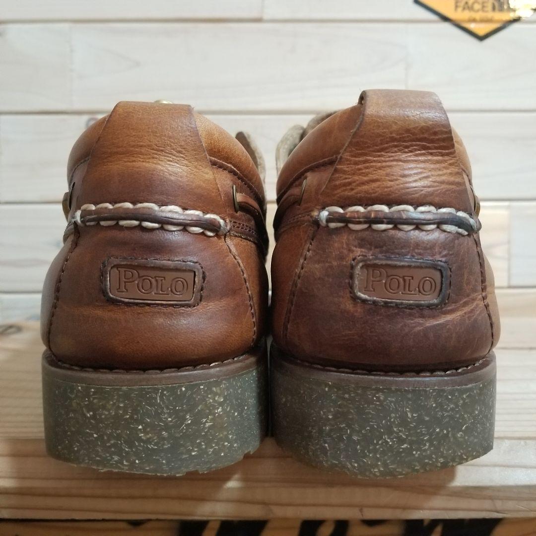 極美品　POLO RALPH LAUREN レザーデッキシューズ モカシン 28