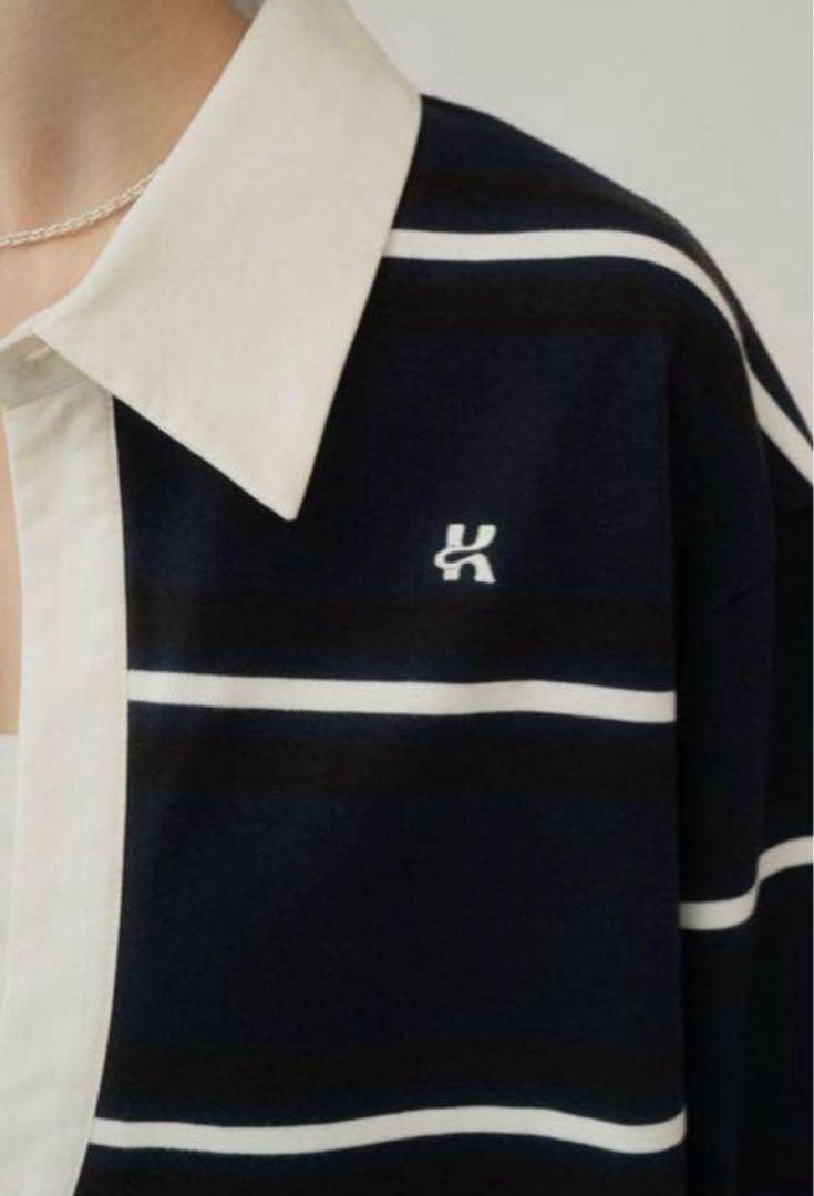 トップス knuth marf spring rugger shirt navy