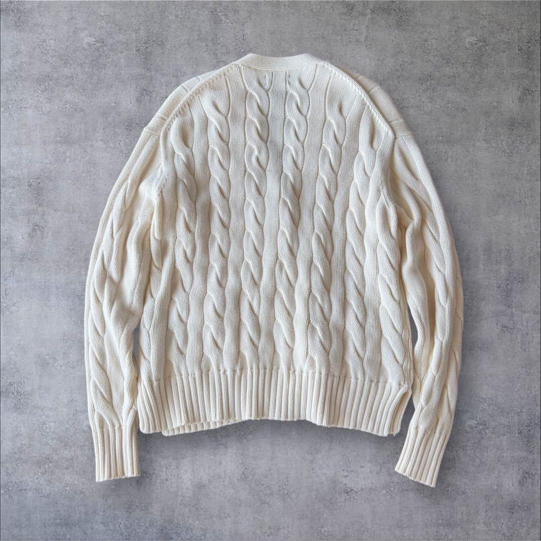 POLO RALPH LAUREN ラルフローレン ケーブルニットカーディガンS
