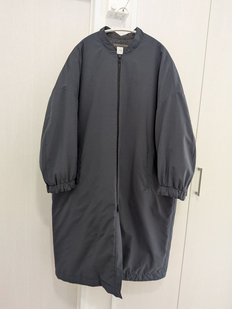 NO CONTROL AIR ポリエステルリンクルタフタロングコート 369