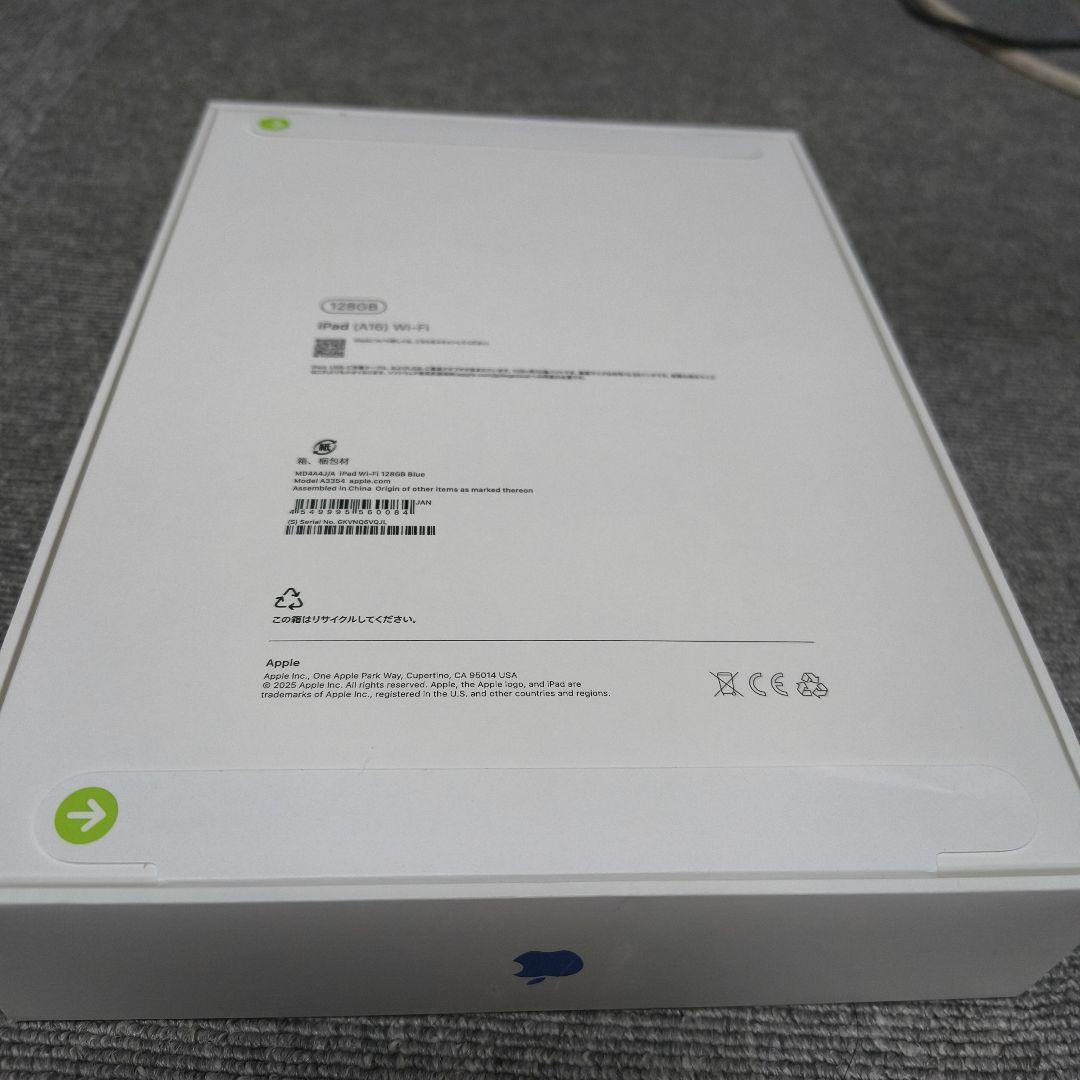 iPad (A16) 128GB Wi-Fi　ブルー