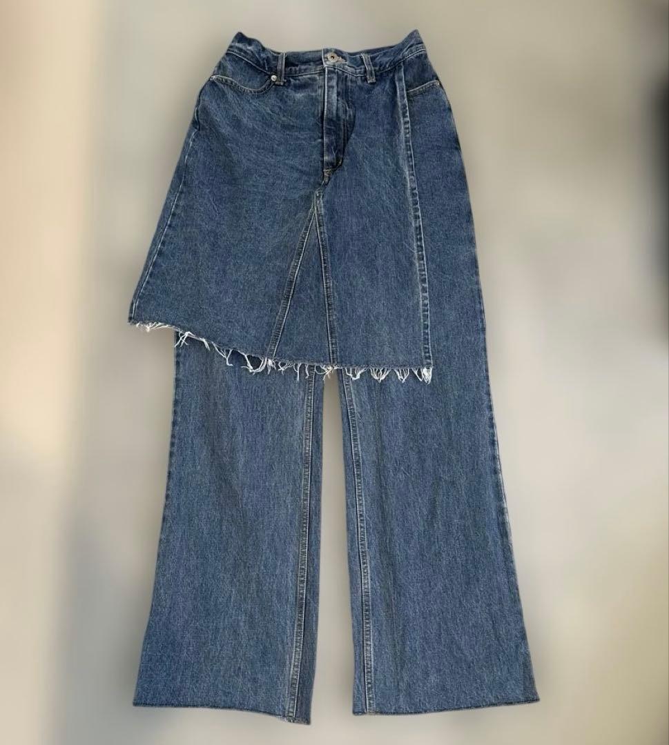 値下げ❗️MASON SPECIAL レイヤードラップデニムパンツ 38