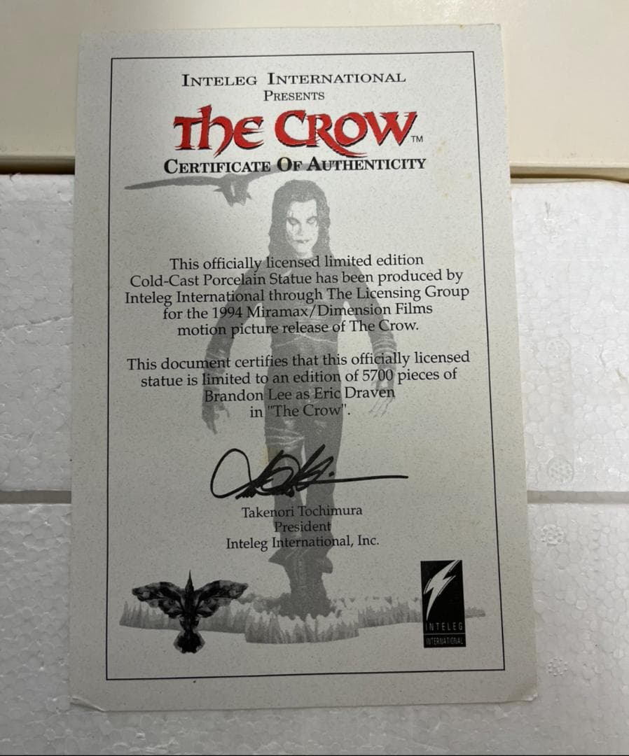 激レア 1994年製The Crow 4071of5700 限定フィギュア
