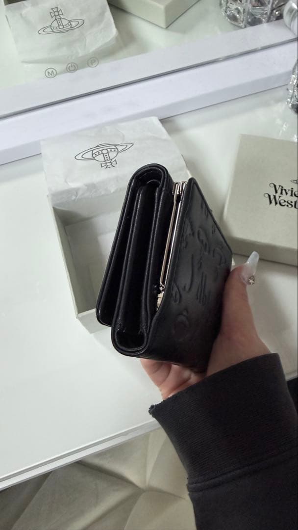 Vivienne Westwood 三つ折り財布 ブラックシルバー