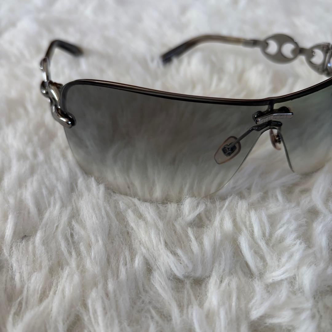 ✨美品✨GUCCI リムレスチェーンサングラスグレイ
