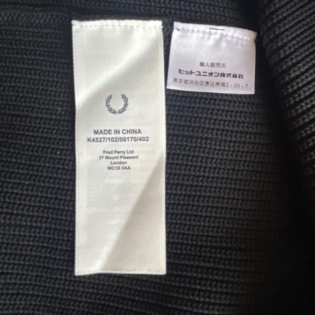 【美品】FRED PERRY フレッドペリー　チルデンニットベスト M ネイビー