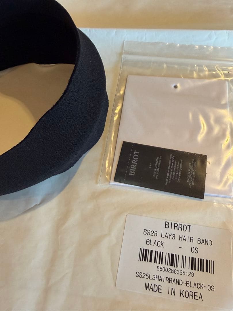 BIRROT SS25 LAY3 HAIR BAND ブラック OS