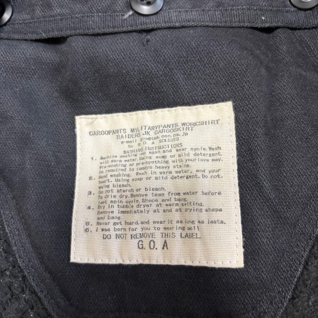 goa モッズコート 黒 リアルファー脱着可 ライナー付 3シーズン対応