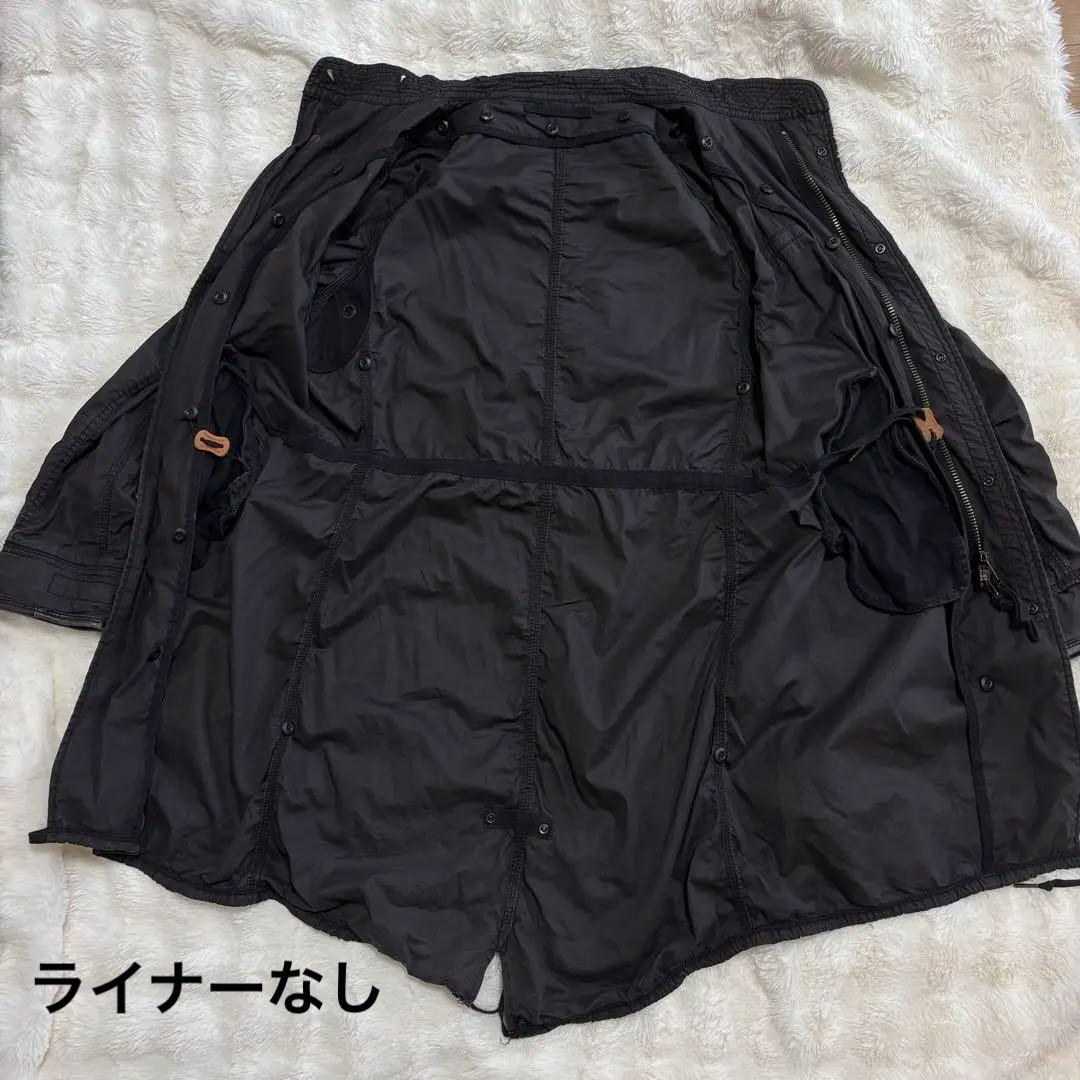 goa モッズコート 黒 リアルファー脱着可 ライナー付 3シーズン対応