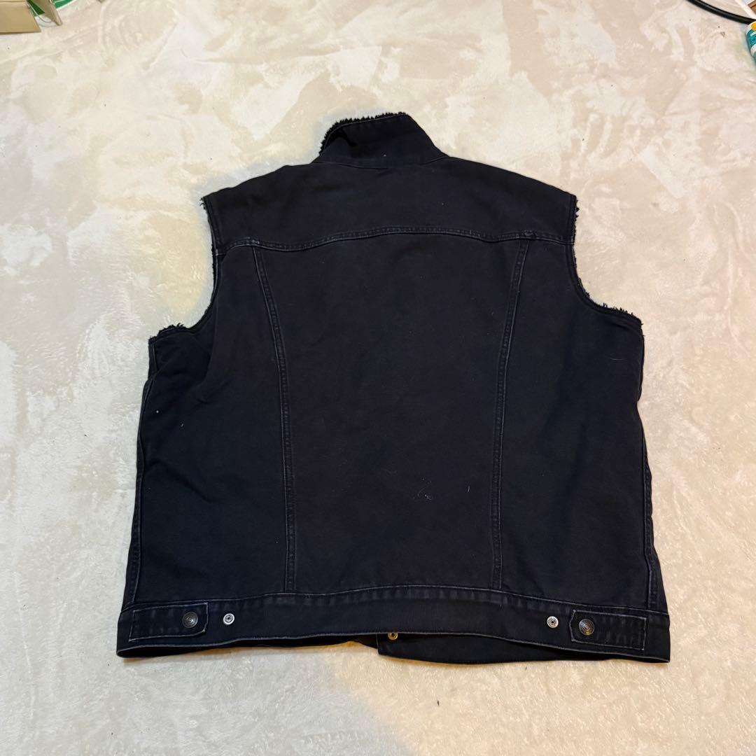 \"Levi’s U.S.NAVY ワッペン ボアベスト XL 黒 希少 \"
