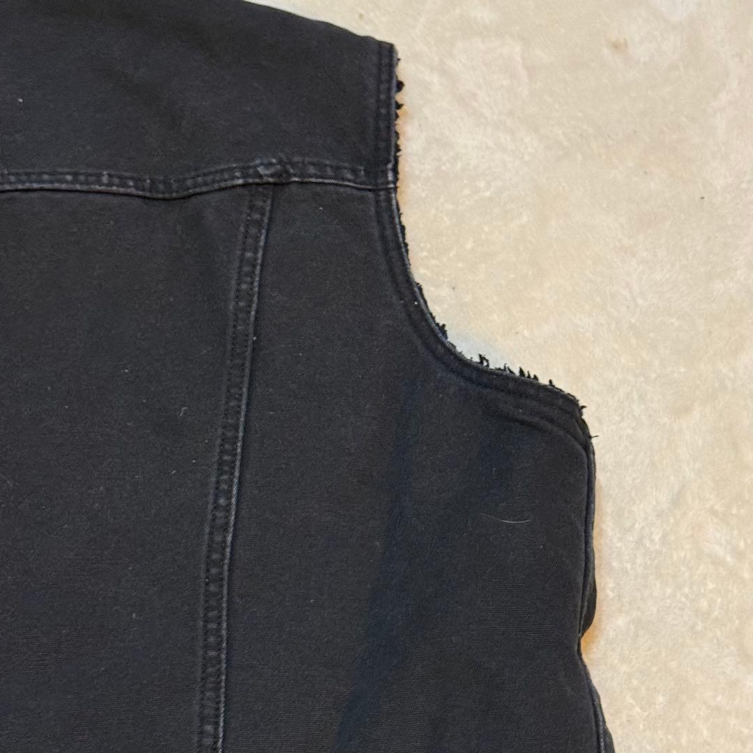 \"Levi’s U.S.NAVY ワッペン ボアベスト XL 黒 希少 \"