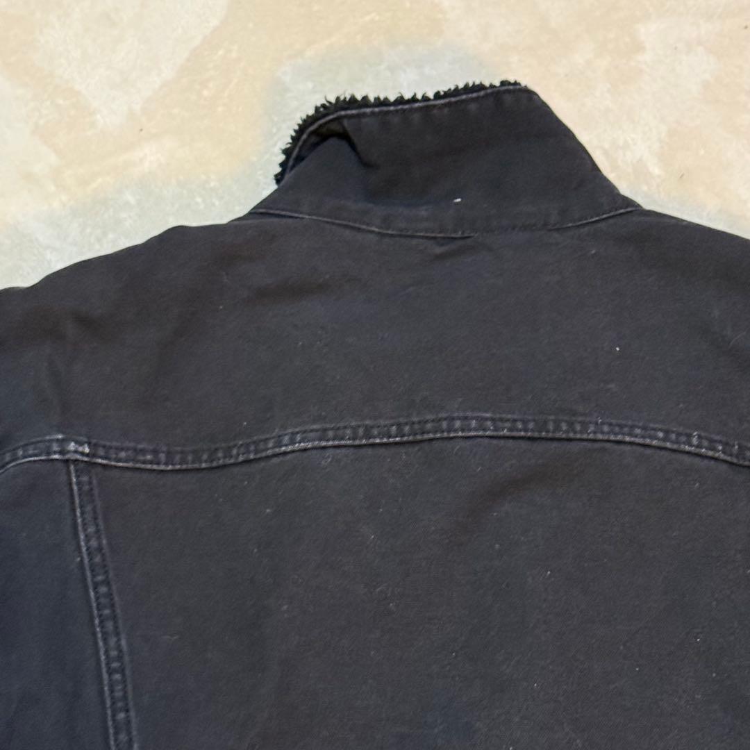 \"Levi’s U.S.NAVY ワッペン ボアベスト XL 黒 希少 \"
