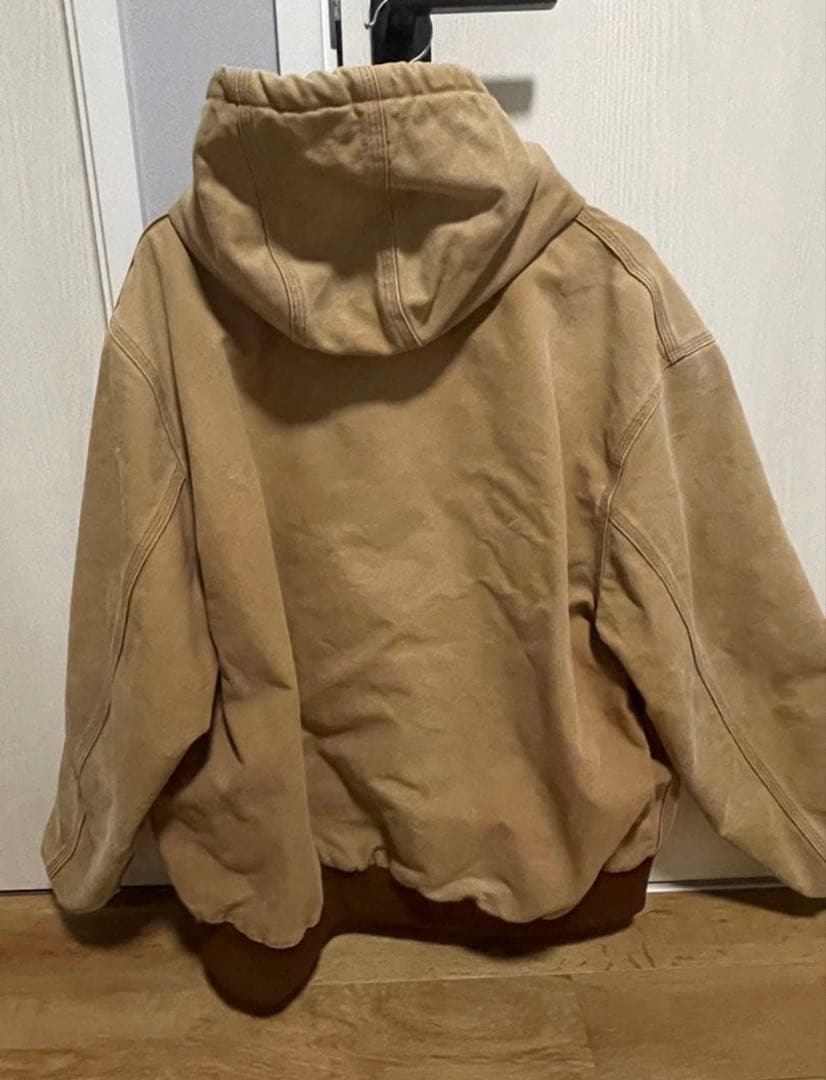Carhartt フード付きジャケット ベージュ ダックパーカー 古着