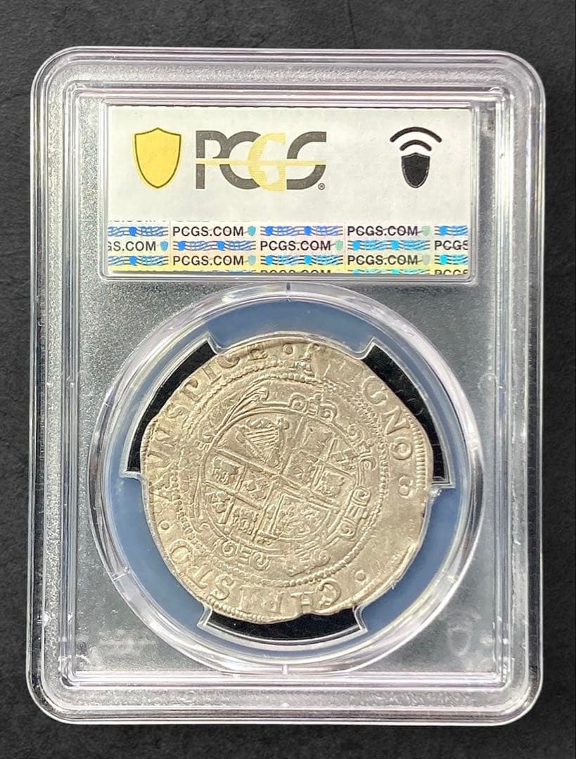 【NGC AU50】1645-46年 イングランド ハーフクラウン 手打ち銀貨